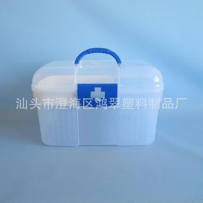 便携透明的健康守护者 手提式透明隔层塑料医药箱深度评测
